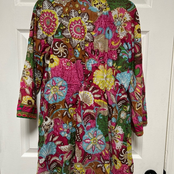 Sandy Starkman Embellished Boho Swim Cover-up Tunic Size Large - Picture 12 of 12